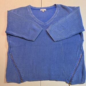 Tyler Boe Blue V-Neck Sweater